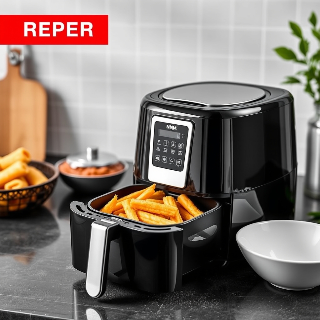 profitez de l'airfryer ninja double stack xl à moitié prix ! cuisson rapide et saine avec cette friteuse à air double es